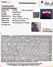 7.60/CT Natural Neo Burma Ruby with Govt. Lab Certificate-3441